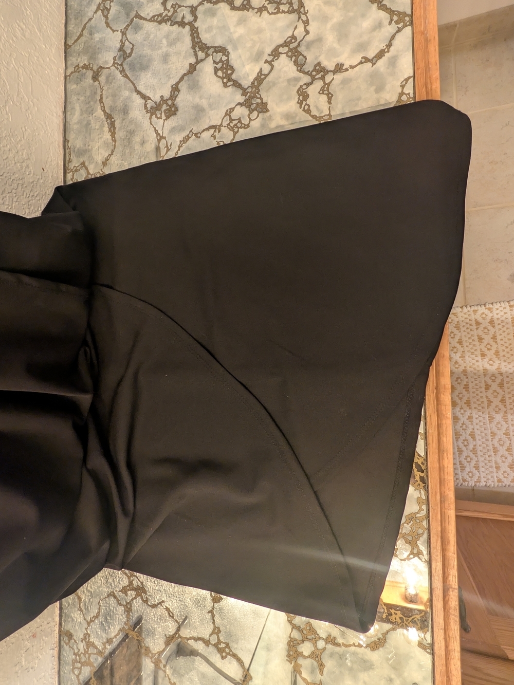 Mi Ami Black Midi Slip Dress with Draped Skirt Size Medium - Picture 6 of 10